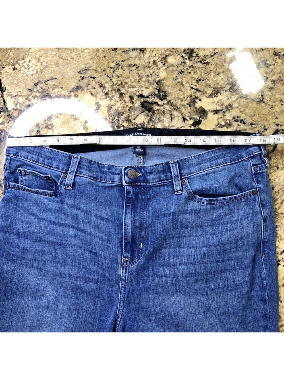 Size 18W X 27 Calvin Klein High Rise Skinny Women’s Jeans Stretchy BD - Picture 7 of 14